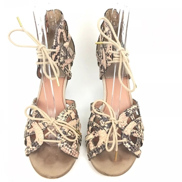 Bacio 61 Boho Chic Trono Caged Lace Up Sandals - Picture 3 of 6
